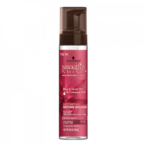 Smooth'N Shine Black Seed Oil & Coconut Oil Hydrating Setting Mousse 8.5oz